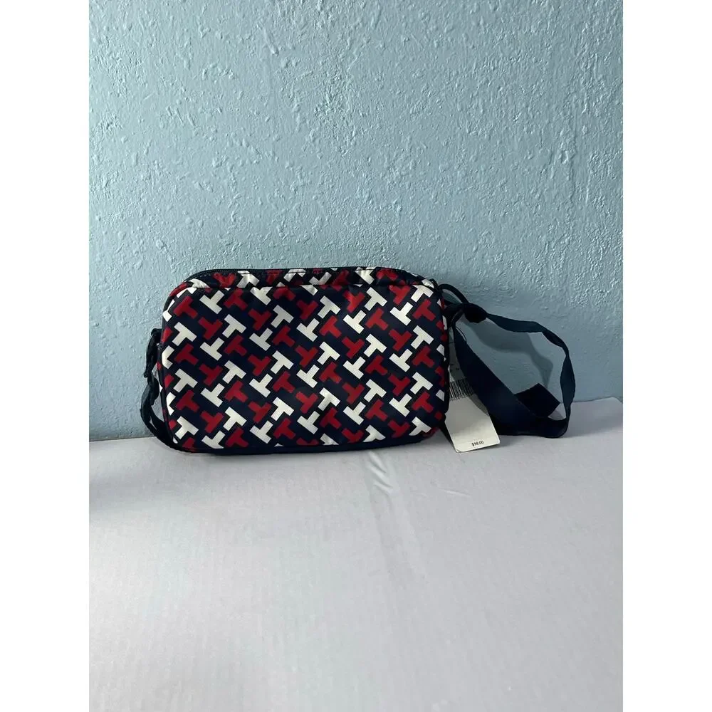 Tommy Hilfiger Logo Crossbody Bag Red White Blue Festival 4th of July Summer NWT